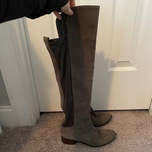 Suede over the knee boot
